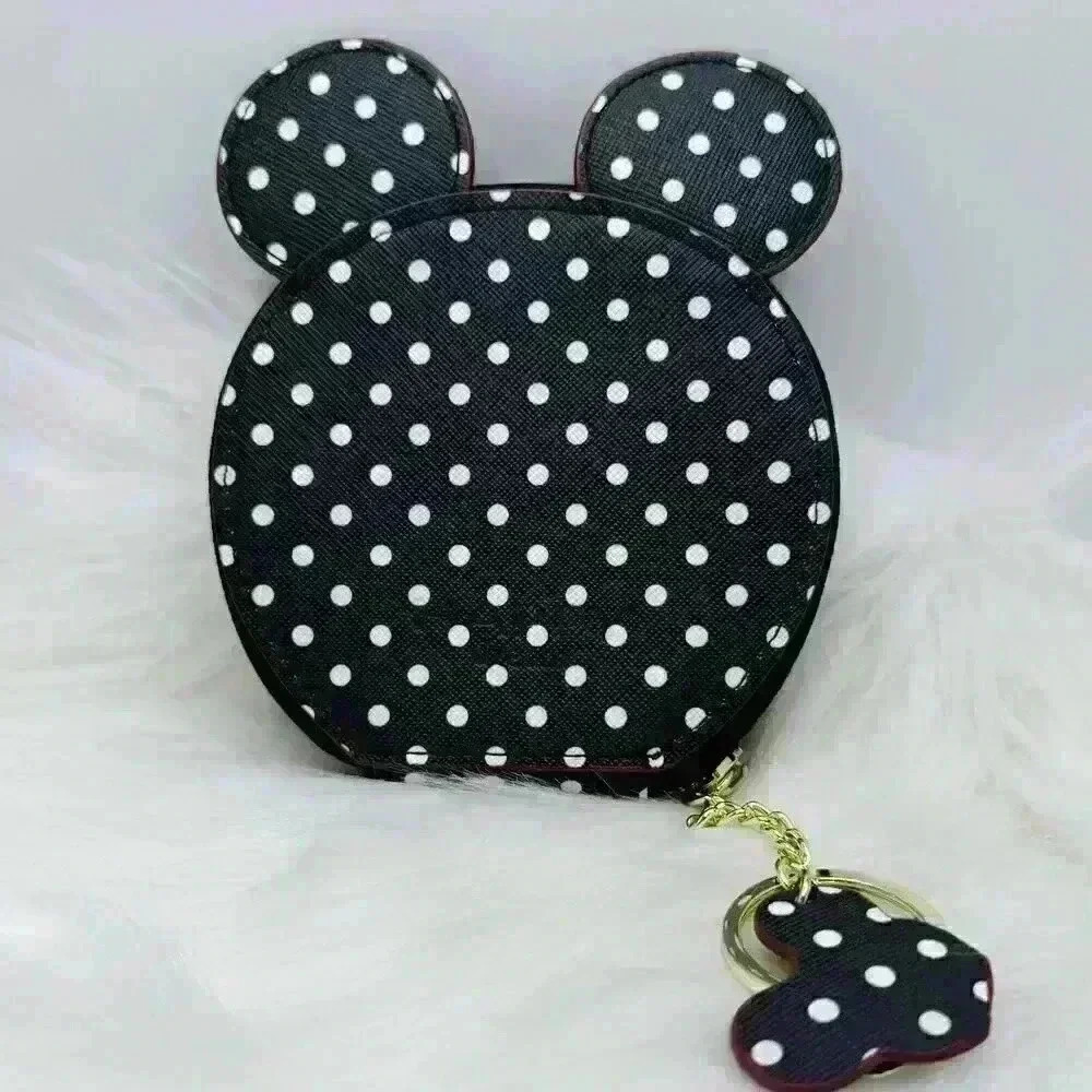 Black Polka Dot Coin/Card Purse, Mini Mouse Inspired - Picture 4 of 4